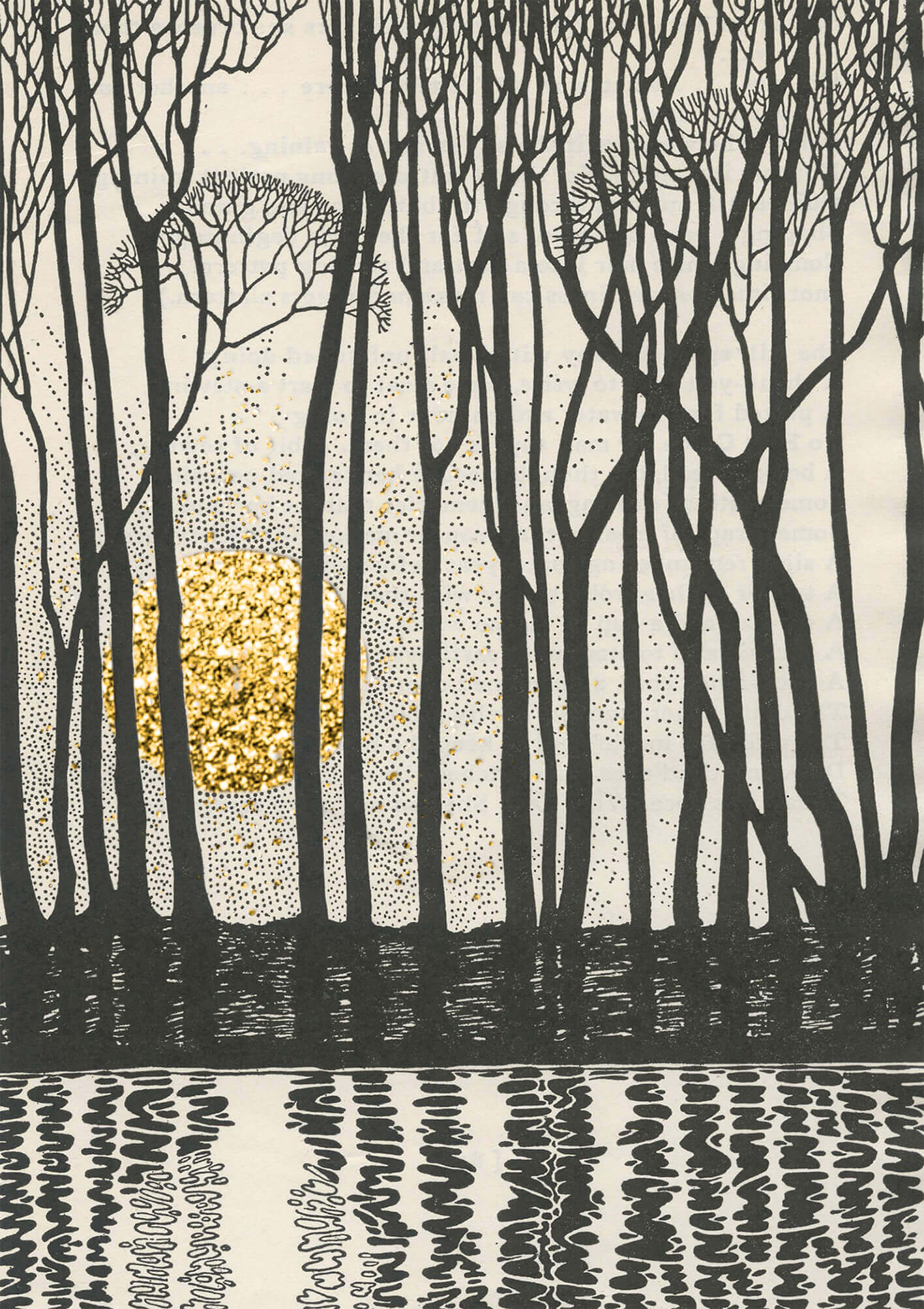 Sun and Trees Blank Card