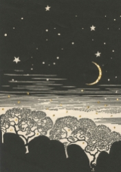 Moon and Trees Blank Card