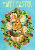 Rabbit with Basket Easter Card 