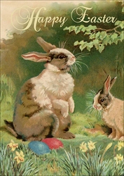 Rabbits Easter Card 