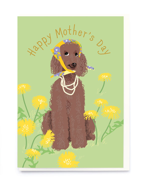 Fancy Poodle Mother's Day Card
