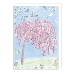 Weeping Cherry Sympathy Card 