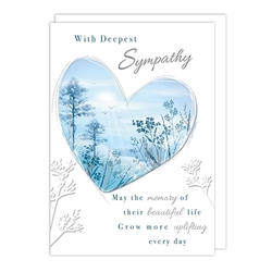 Heart Memory Sympathy Card 
