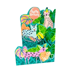 Trifold Animals Birthday Card 
