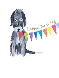 Black Dog Birthday Card 