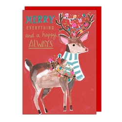 Reindeer Christmas Card Christmas