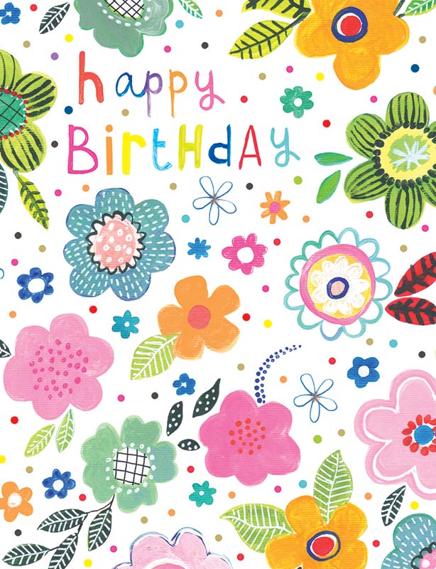 Paper Salad - Flowers Birthday Card #FS1908