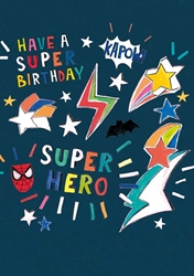 Super Hero Birthday Card 