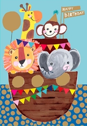 Ark Animals Birthday Card 