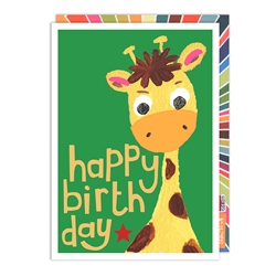 Giraffe Birthday Card 