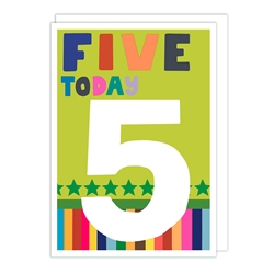 Five Birthday Card 