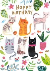 Cats Birthday Card 