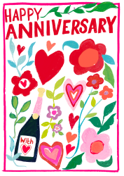 Hearts Anniversary Card