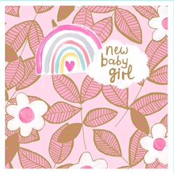 Girl Rainbow Baby Card 