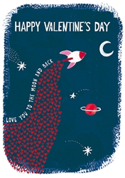 Moon and Back - Valentines Day Card 