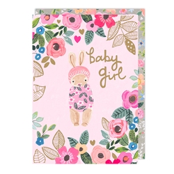 Rabbit Girl Baby Card 