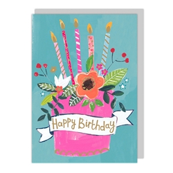 Pink Cake Birthday Card 