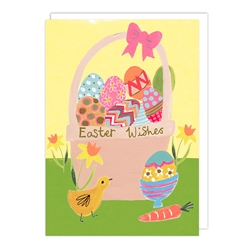 Basket with Eggs Easter Card 