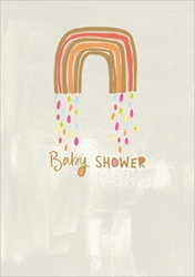 Rainbow Shower Baby Card Baby
