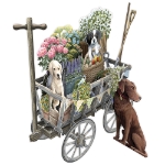 3D Goat Cart Blank Card 