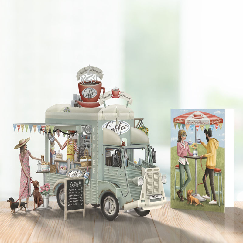 3D Coffee Truck Card
