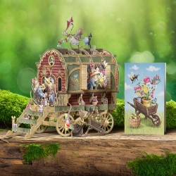 3D Mouse Caravan Blank Card