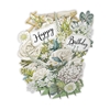 3D White Roses Birthday Card 