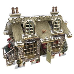 3D Cosy Cottage Christmas Card Christmas