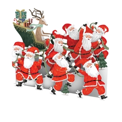 3D Santa Row - Christmas Card Christmas