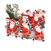 3D Santa Row Christmas Card Christmas