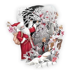 3D White Magic Christmas Card Christmas