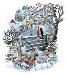 3D Let It Snow Christmas Card Christmas
