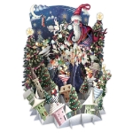 3D Santa's Village Christmas Card Christmas