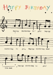 Birthday Song Greeting Card