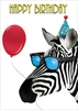 Zebra Birthday Card Birthday