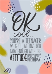 Attitude Teen Birthday Card 