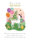 Dog Happiness Birthday Card