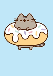 Pusheen Donut Goodbye and Good Luck Card