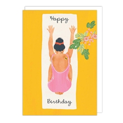 Yoga Birthday Card 