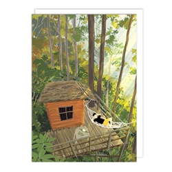 Treehouse Nap Blank Card 