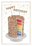 Rainbow Cake Birthday Card 