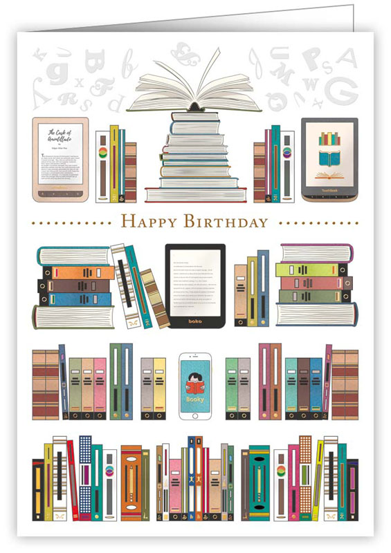 Birthday Books Greeting Card