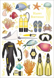 Snorkeling Birthday Card 