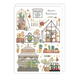 Greenhouse Plants Birthday Card 
