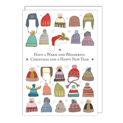 Cozy Hats Christmas Card Christmas