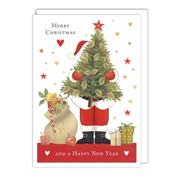 Santa Tree Christmas Card Christmas