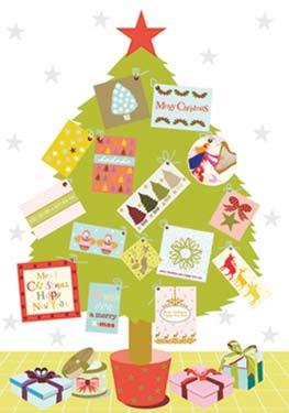 Card Tree Christmas Christmas Boxed Cards Christmas