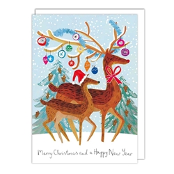 Reindeer Christmas Card Christmas