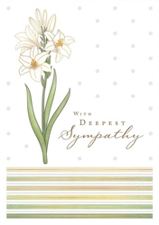White Lily Sympathy Card 
