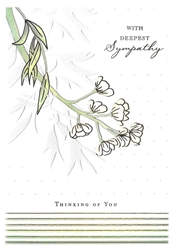 White Flowers Sympathy Card 
